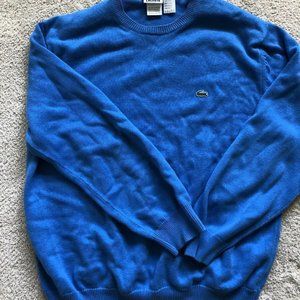 Lacoste Sweater Mens Size 6 (Large) Blue Cotton